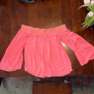 Off the Shoulder Pink Lilly Pulitzer Blouse